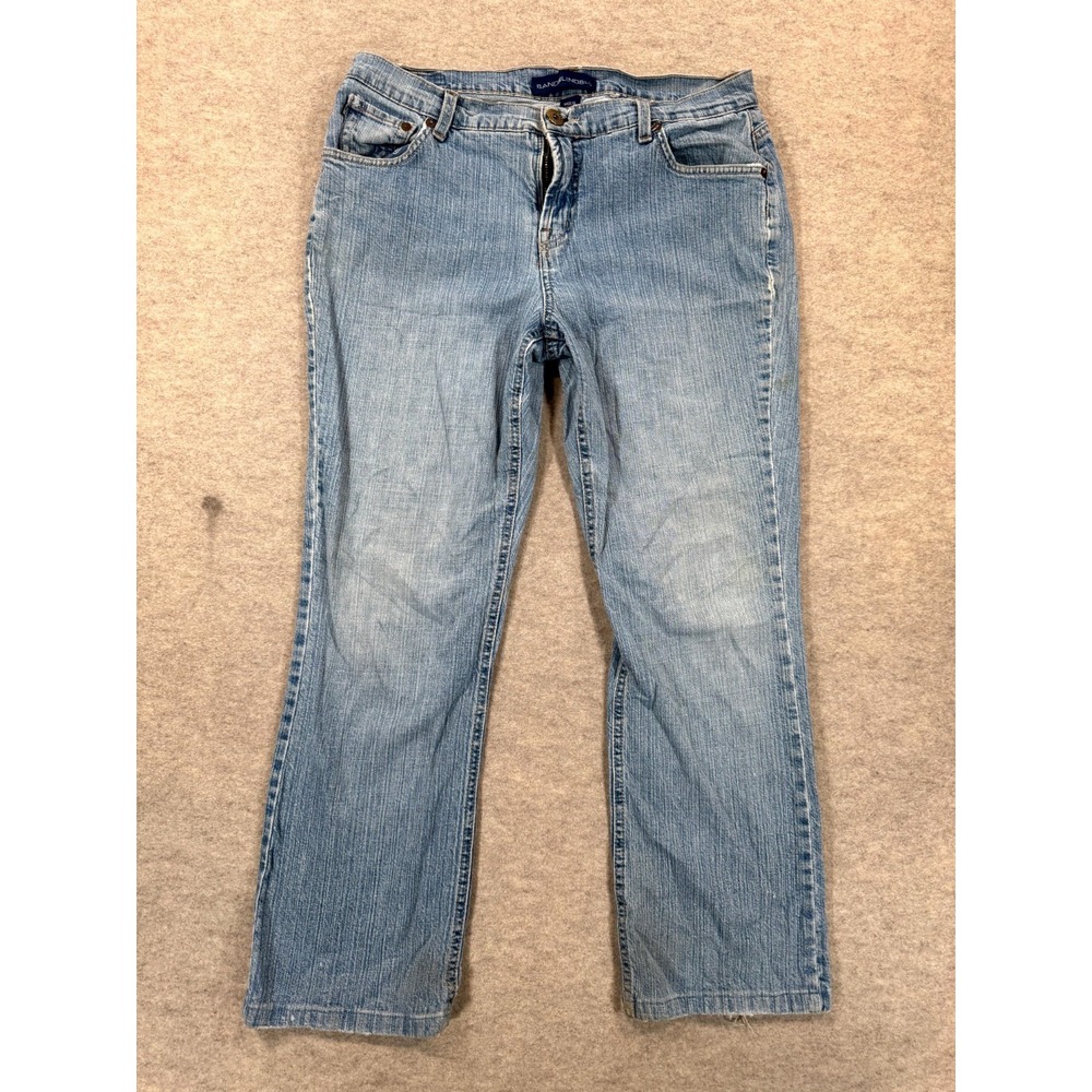 BandolinoBlu Jeans Womens 12 Blue Denim Medium Wash Straight Mid Rise Casual